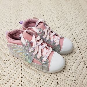Little Girl's Butterfly Zip-Up Hi-Tops